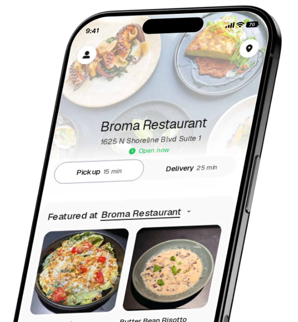 Broma Restaurant app preview